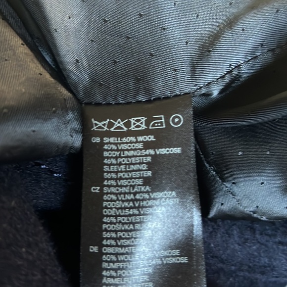 Lightweight coat: Navy Wool/viscose blend US 10 - Picture 9 of 9